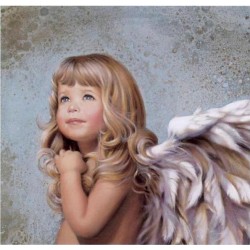 "Angel Hope" - Cute full solid square diamond art puzzle
